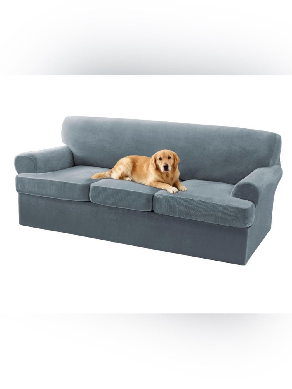 Thick Velvet Sofa Slipcover - BLUE